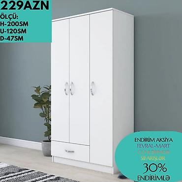 Dolablar: Yeni, 3 qapılı, Kredit, Ağ, Açılan, Düz dolab — 7