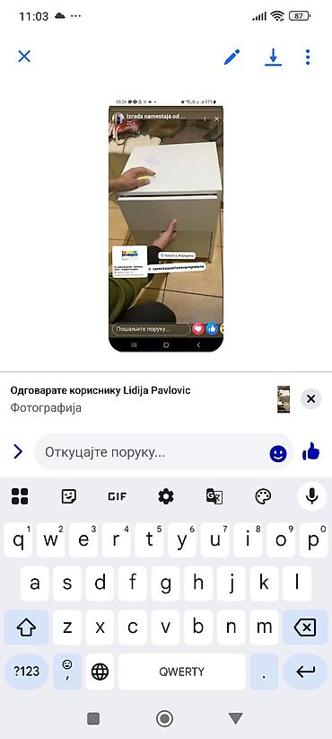 Komode: -Nocni ormaric sa skrivenim pregradama se moze izraditi od materijala — 11