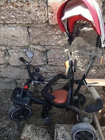 teker velosiped: Uşaq üçtəkərli velosiped – valideyn idarəetməli model - Rəng: qara — 2
