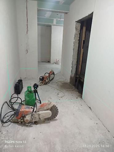 plastik qapllar: Beton kəsmə - Beton deşmə xidməti Beton kubik kərpicdən qapı — 5