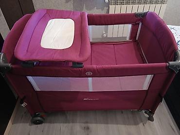Beşiklər: COOL BABY qatlanan uşaq çarpayısı (playpen) - Rəng: bordo - Ölçü — 1