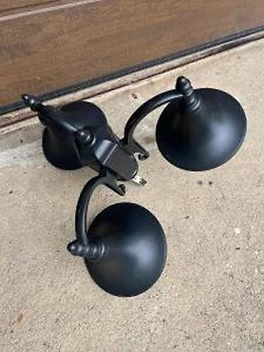 ormani za terase: Tročlana spoljašnja zidna rasveta – crna metalna lampa - Tip: zidna — 10