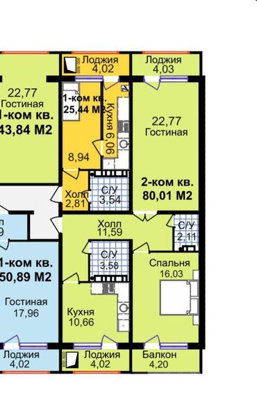 3 комнатная квартира 104 серии бишкек: 2 комнаты, 80 м², Элитка, 3 этаж, ПСО (под самоотделку)