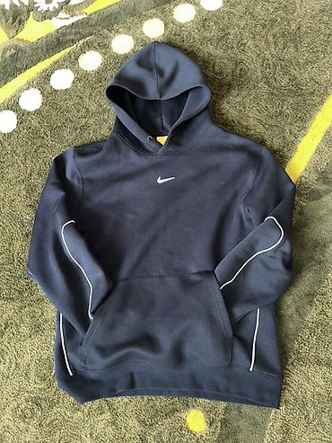 Эркектер кийими: Эркектердин толстовкасы, M, Nike, Колдонулган, түсү - Көк — 1