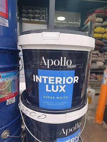 Краска для интерьеров Apollo Paint Interior Lux Super White.25 кг на lalafo.kg да — 1 Краска для интерьеров Apollo Paint Interior Lux Super White.25 кг на — 1