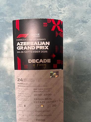 bakı şəki avtobus bileti: Məhsul: Formula 1 Qatar Airways Azerbaijan Grand Prix 2026 üçün bilet — 1