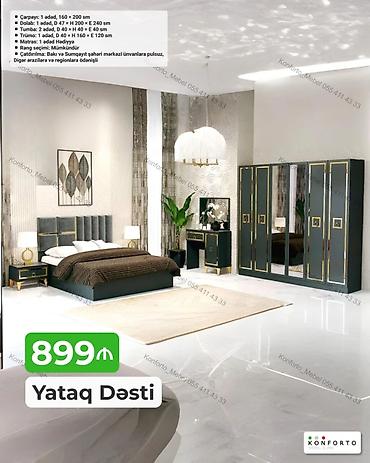 matras sumqayit: Yataq Dəsti – 899 ₼ Komplektə daxildir: - Çarpayı: 1 ədəd, 160 × 200 — 1
