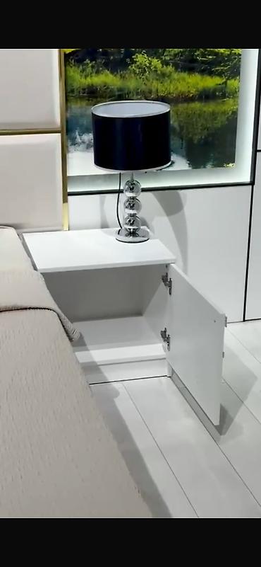 Спальные гарнитуры: Спальный гарнитур, Б/у, Двуспальная кровать, Шкаф, Комод, Италия, Дерево, Самовывоз, цвет - Белый — 8