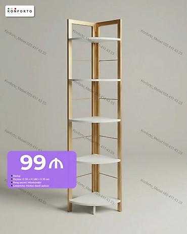 Künc Stellaj - Ölçülər: D 35 × H 180 × E 35 sm - Material: metal