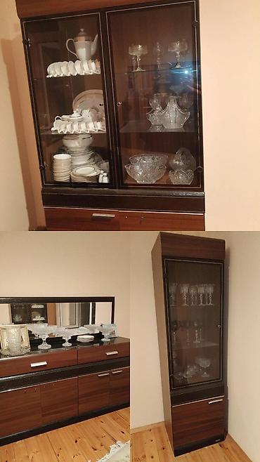 qonaq dest: Yemək otağı üçün vitrin və bufet dəsti 3ü 150azn - Dəst tərkibi: - — 1