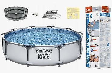 подключим: Каркасный бассейн Bestway Steel Pro MAX, 305х76см, 4678л - Тип — 1
