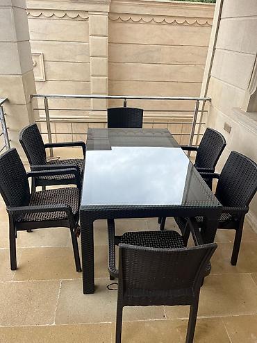 Bağ, çöl masa və oturacaq dəstləri: Yeni, Dördbucaq masa, 4 stul, Açılan, Stullar ilə, Plastik, Türkiyə — 5