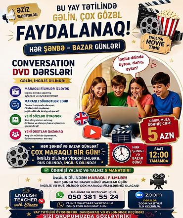 suruculuk təlim: Xarici dil kursu, İngilis dili, Uşaqlar üçün, Daşıyıcı ilə — 1
