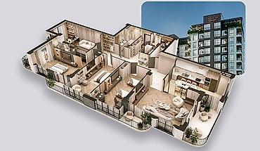 vip: 5 комнат, 215 м², Элитка, 2 этаж, ПСО (под самоотделку) — 2