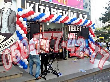 Dekorlar və bəzəklər: Achilishda Sharlarla Dizayn bezedilme xidməti. Helium ve adi sharlarla — 1