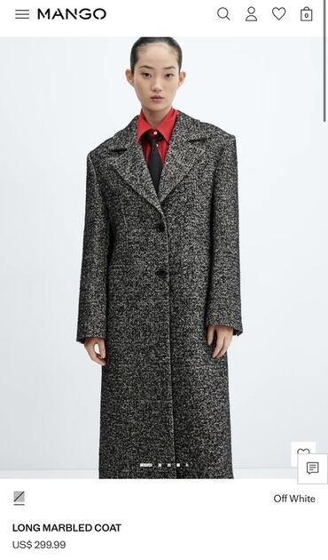 очки для зрения мужские хамелеон купить: Длинное пальто Mango Long Marbled Coat Размер SM - Цвет: Off White