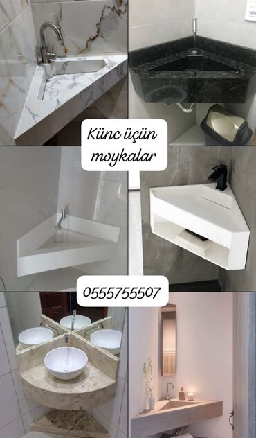 Çanaqlar, tülpanlar: Künc üçün kompak tualet/lavabo həlli – üçbucaq formalı künc lavabosu — 13