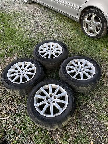 Колеса в сборе 215 / 55 / R 17, Лето, Б/у, Комплект, Легковые, Литые, отверстий - 5