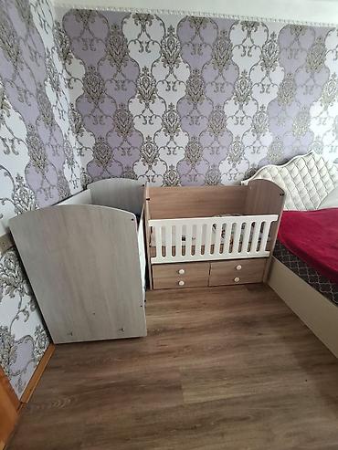 genc otaqi: Uşaq beşiyi və komod-modul dəsti - Material: LMDP/taxta teksturalı — 3