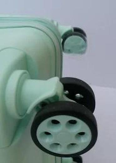 Putni koferi i torbe: Tvrdi kofer na točkiće – mint zelena boja - Materijal: čvrsta — 11