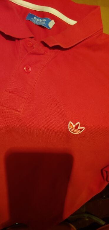 adidas футболка: Футболка цвет - Красный