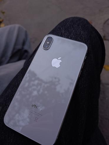 IPhone X (серебристый) - Корпус: стеклянная задняя панель с логотипом at lalafo.kg IPhone X (серебристый) - Корпус: стеклянная задняя панель с логотипом