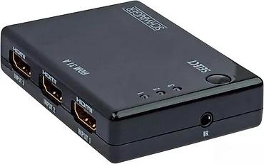 serveri: Schwaiger HDMI 3×1 A preklopnik sa daljinskim i eksternim IR — 2