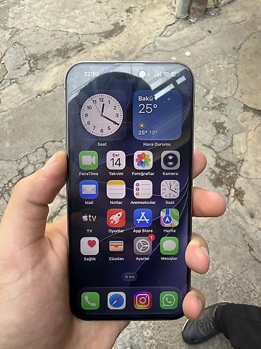 iphone e: IPhone 15 Pro Max, 256 GB, Natural Titanium, Simsiz şarj, Face ID — 2