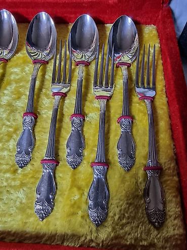 Кухонные наборы: СССР, МНЦ. МЕЛЬХИОРОВЫЙ Столовый набор в подарочном футляре Обсолютно — 2