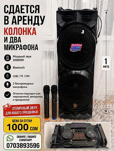 fm transmitter: Сдается в аренду: мощная акустическая система с двумя беспроводными — 1