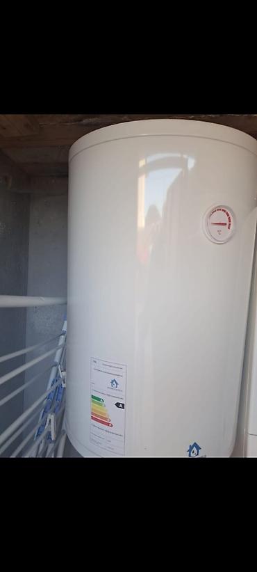 işlənmiş su ceni: Elektrik su qızdırıcısı (boiler) - Silindrik, şaquli tip korpus, ağ — 1