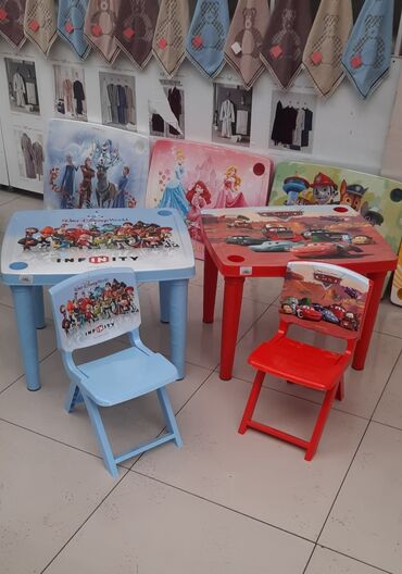 Yemək masaları, oturacaqları: Uşaq oturacağı + qabaq stolu — ev və mətbəx üçün ideal dəst Stol stul — 10