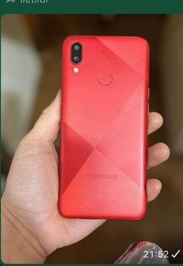 samsung 81: Samsung Galaxy A10s, 32 GB, rəng - Qırmızı, Barmaq izi, Face ID