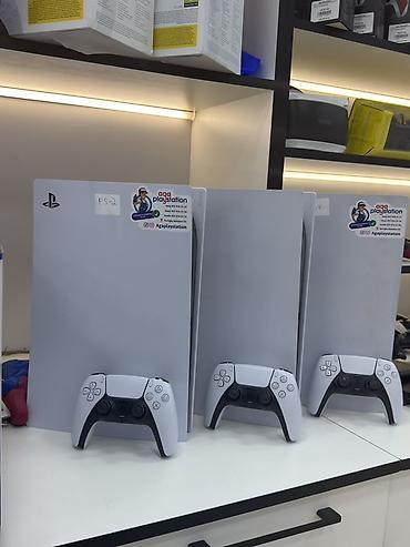 playstation satisi: 🎮 PlayStation 5 (1 DualSense) — 850 AZN 🎮 PlayStation 5 (2 DualSense) — 3