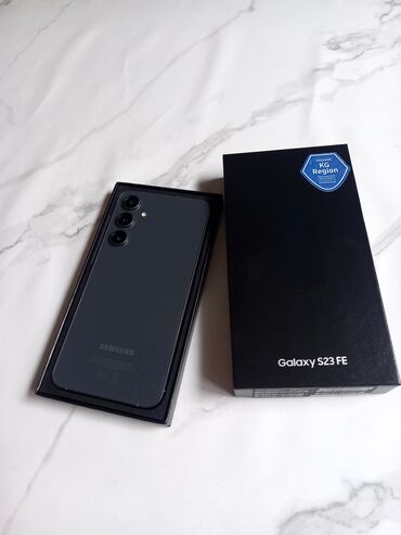 чехол google pixel 6: Samsung Galaxy S23 FE, Колдонулган, 256 ГБ, түсү - Кара, 1 SIM, 2 SIM
