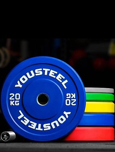 tech flecee: Бамперы-олимпийские диски YOUSTEEL, цветные 300 сом за кг - — 1