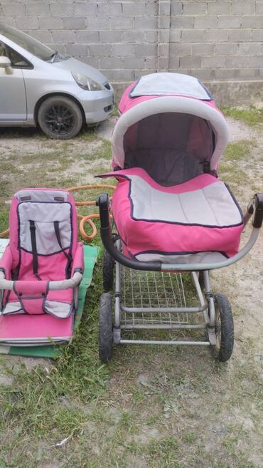 hot mom коляска цена: Коляска, цвет - Розовый, Б/у