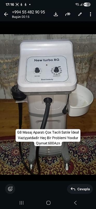 G8 “New Turbo 8G” masaj aparatı - Professional masaj və estetik