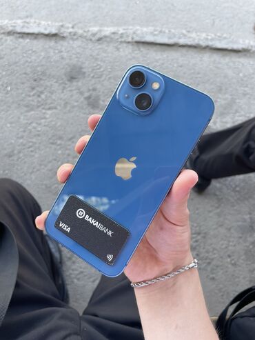 телефоны купить бу: IPhone 13, Б/у, 128 ГБ, Синий, Зарядное устройство, 76 %