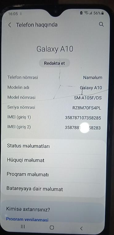 samsung tab s5e: Samsung Galaxy A10, rəng - Qara — 7