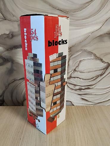 Настольная игра «Башня» (Jenga) из дерева — набор из 54