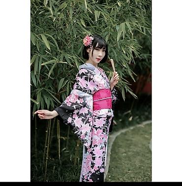 Домашняя одежда: Женский комплект в японском стиле: кимоно с цветочным принтом и — 3