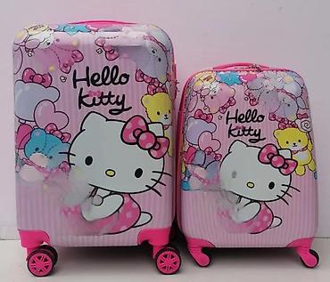Putni koferi i torbe: Set kofera Hello Kitty – 2 kom - Dizajn: roze sa motivima Hello — 3
