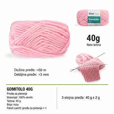 KMT Mrežasta vlakna trostruko upleteno predivo za bebe – roze (SKU