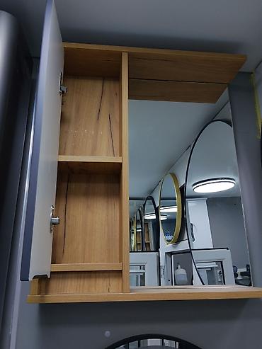 standing mirror: Настенная шкаф‑зеркало для ванной - Конструкция: слева шкаф с — 2