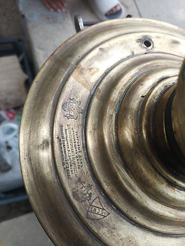 qedim pullar aliram: Məhsul: Bərk yanacaqla işləyən mis/latun samovar (kömür/odun üçün) — 2
