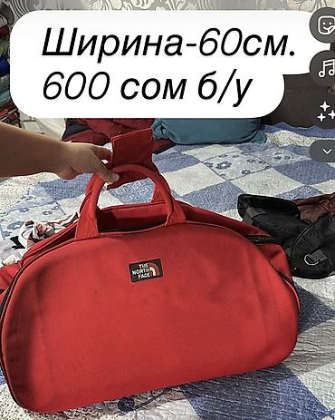 kipling monkey: Дорожная/спортивная сумка The North Face, красная. - Размер: ширина — 1