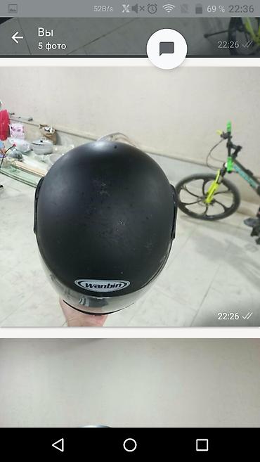 full face kask: Wanbin tam üzlü motosiklet dəbilqəsi - Rəng: mat qara - Korpus: tam — 1