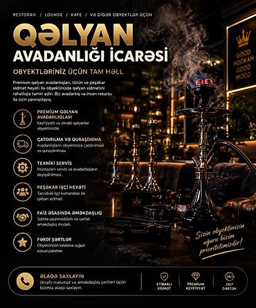 Qəlyan avadanlığı icarəsi – restoran, lounge, kafe və digər obyektlər — 1