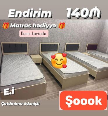 çarpayı satılır: Çatdırılma pulsuz matras 🎁